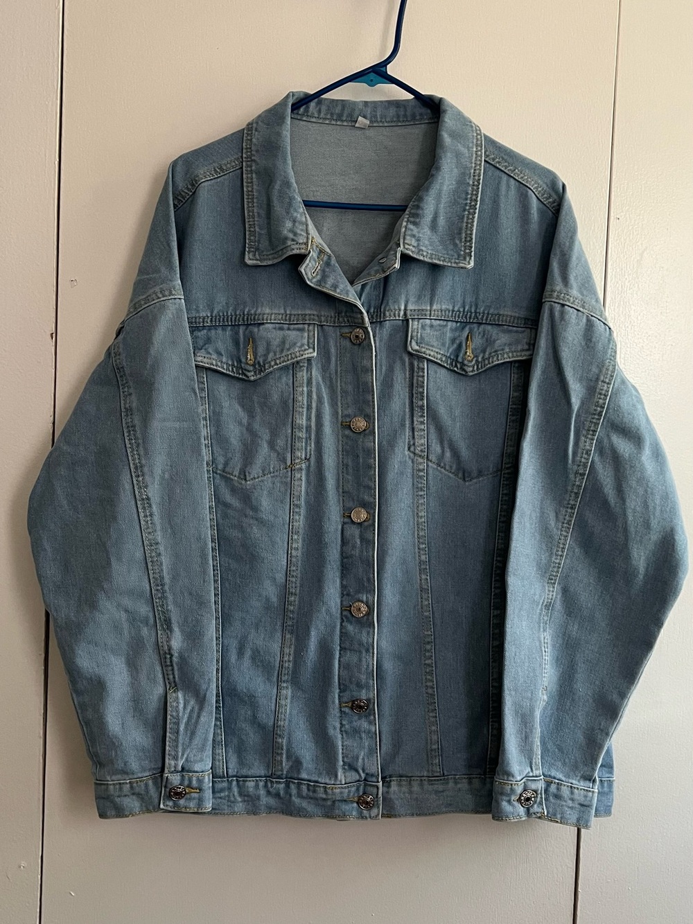 Classic Light Blue Denim Jacket - Women's Casual Coat